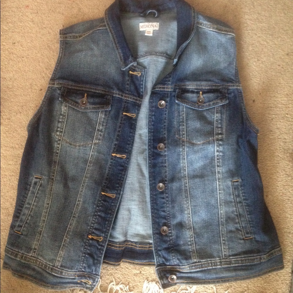 Women's Denim Jean Jacket Vest